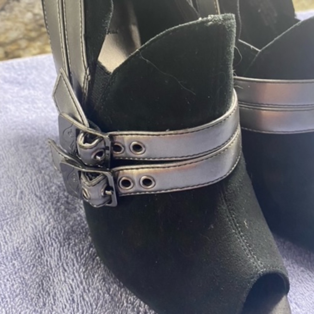 Open Toe Bootie Heels - image 5